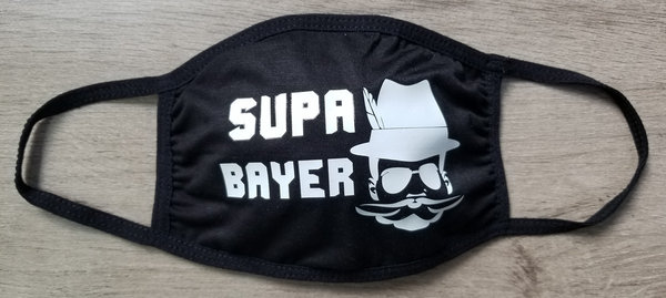 Gesichtsmaske schwarz "Supa Bayer"